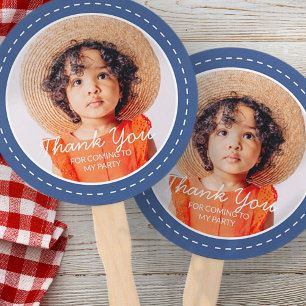 Thank You For Coming Modern Preppy Custom Photo Hand Fan