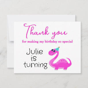 Thank you for coming on my birthday card