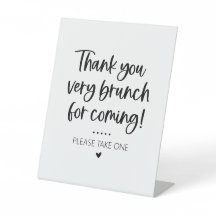 Thank You for Coming Party Favour Pedestal Sign