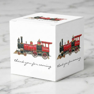 Thank You For Coming Red Train Favour Box