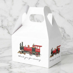 Thank You For Coming Red Train Favour Box