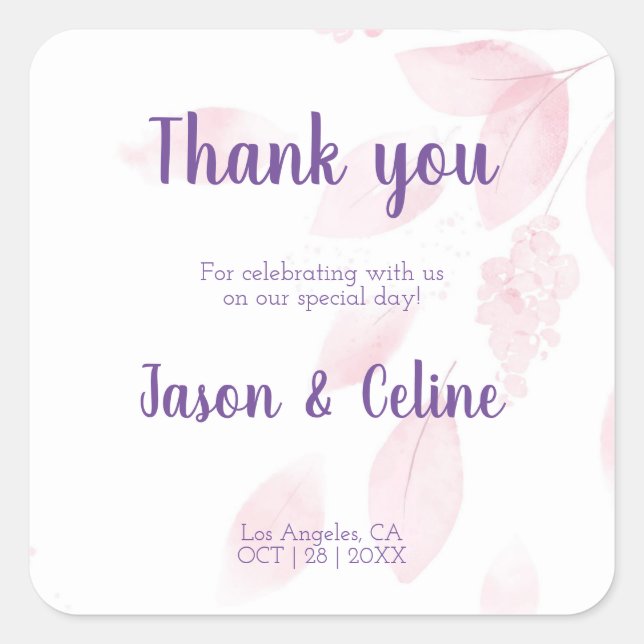 Thank you for Coming Sticker (Front)