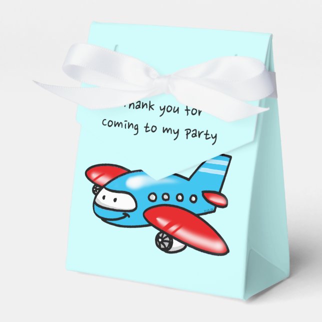 Thank you for coming to my party (aeroplane) favour box (Front Side)