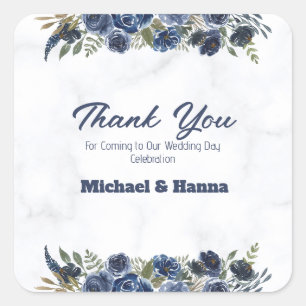 Thank You for Coming to Wedding Day Square Sticker