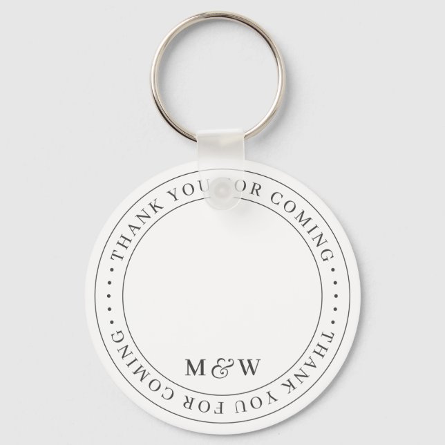 Thank You For Coming Wedding Classic Custom Photo Key Ring (Front)