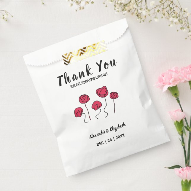 Thank You for Coming Wedding Love Bird Favour Bags (Sealed)