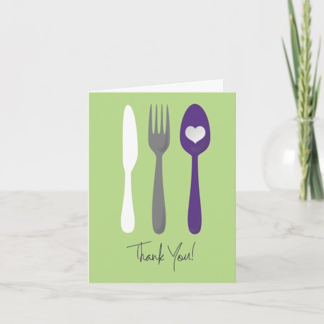 Thank You For Dinner Card (Front)