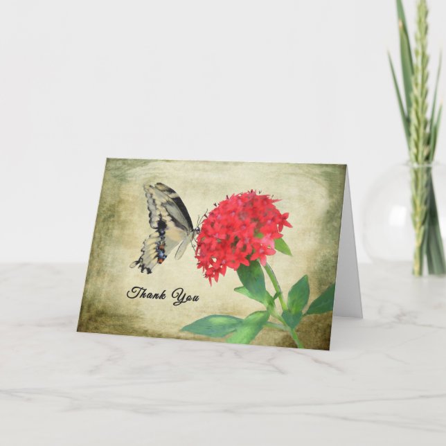 Thank You for Dinner Card, Butterfly (Front)