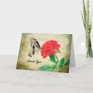 Thank You for Dinner Card, Butterfly Card