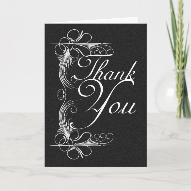 Thank You For Dinner Stylish Card (Front)