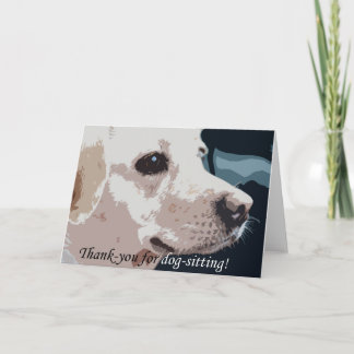 Thank-you for dog-sitting thank you card