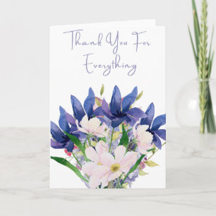 Thank You For Every Thing Flower Bouquet Card