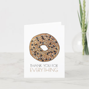 Thank You For Everything Bagel Wedding Love Card
