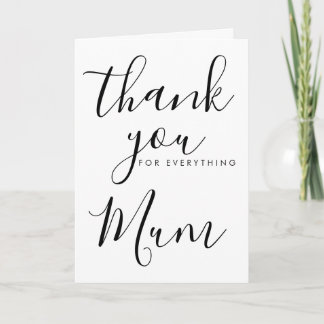 THANK YOU FOR everything editable mum card