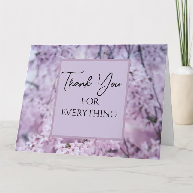 Thank You for Everything Lilac Floral Springtime (Front)