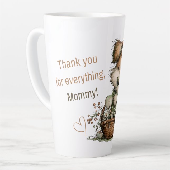 Thank you for everything, Mum! Latte Mug (Left Angle)