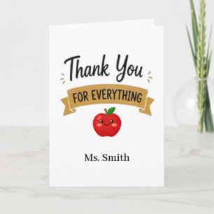 Thank You for Everything Personalised Card