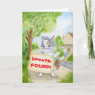 Thank You for Finding My Cat Card