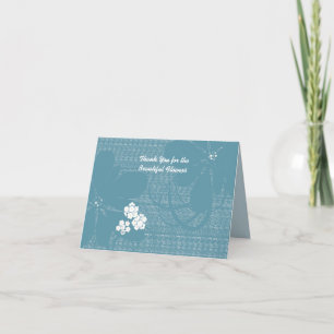 Thank You for Flowers Pastel Blue Floral Note Card