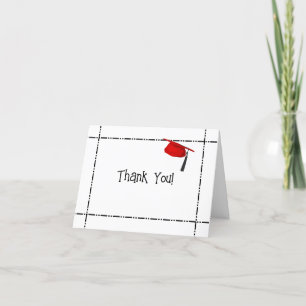 Thank You For Graduation Gift With Red Cap Card
