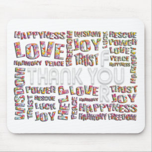 Thank You For ... Hearts make your own backgr. Mouse Pad