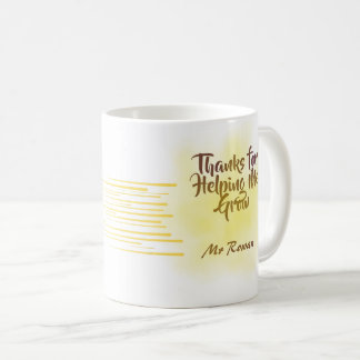 Thank You for Helping Me Bloom Personalise Teacher Coffee Mug