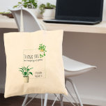 Thank You for Helping Me Grow House Plants Tote Bag<br><div class="desc">Personalised tote bag with quote and watercolor house plants. The teacher quote reads "thank you for helping me grow" and you can personalise the bag with your name. Useful and modern thank you gift for your teacher.</div>