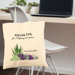 Thank You for Helping Me Grow Succulents Tote Bag<br><div class="desc">Personalised tote bag with quote and watercolor succulents. The teacher quote reads "thank you for helping me grow" and you can personalise the bag with your teacher's name. Useful and modern thank you gift for your teacher.</div>