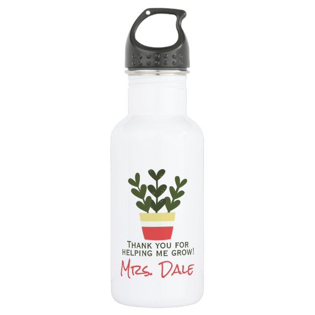 Thank You For Helping Me Grow | Teacher  532 Ml Water Bottle (Front)