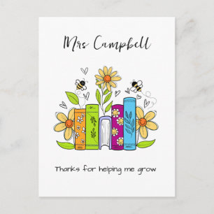 Thank You for Helping Me Grow Teacher Card   Appre