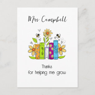 Thank You for Helping Me Grow Teacher Card   Appre