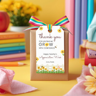 Thank You for Helping Me Grow with Confidence Gift Tags