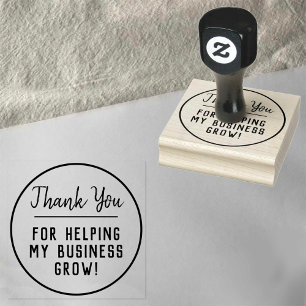 Thank You For Helping My Business Grow Rubber Stamp