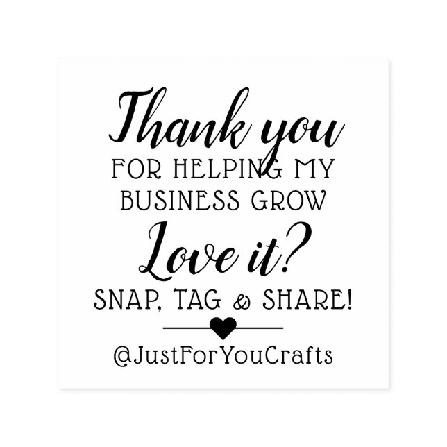 Thank You For Helping My Business Grow Self-inking Stamp (Design)