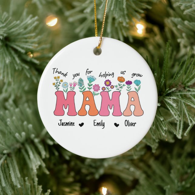 Thank you for helping us grow, Mama Ceramic Tree Decoration (Tree)