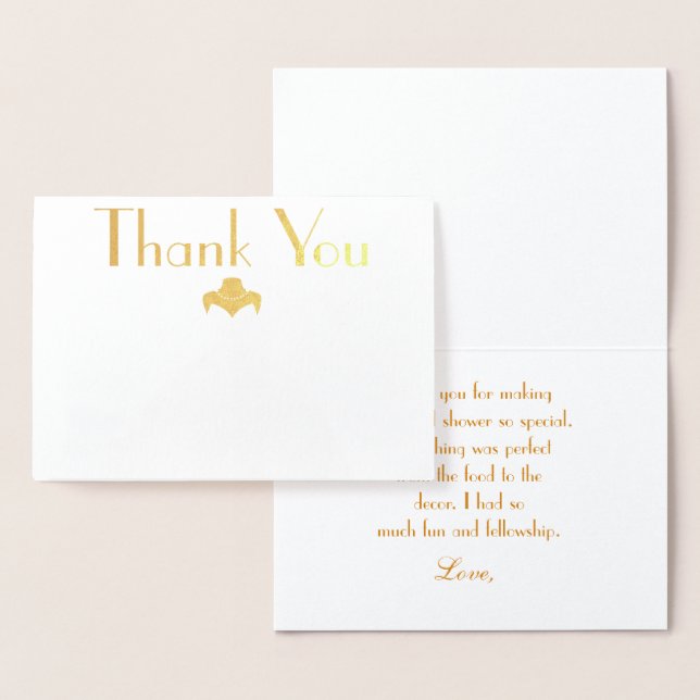 Thank You for hosting my bridal shower Foil Card (Display)