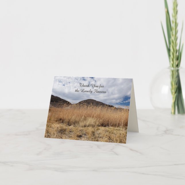 Thank You for Lovely Flowers, Gentle Breeze Note Card (Front)