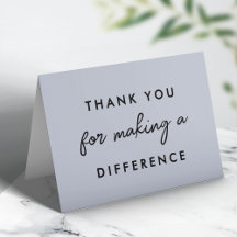 Thank you for Making a Difference Card