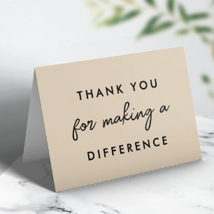 Thank you for Making a Difference Card