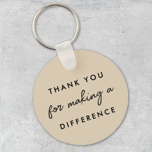 Thank you for Making a Difference  Key Ring
