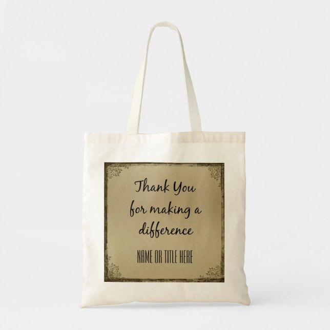 Thank you for Making a Difference Tote Bag (Front)