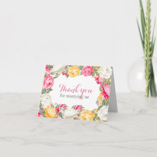 Thank You For Marring Us Card