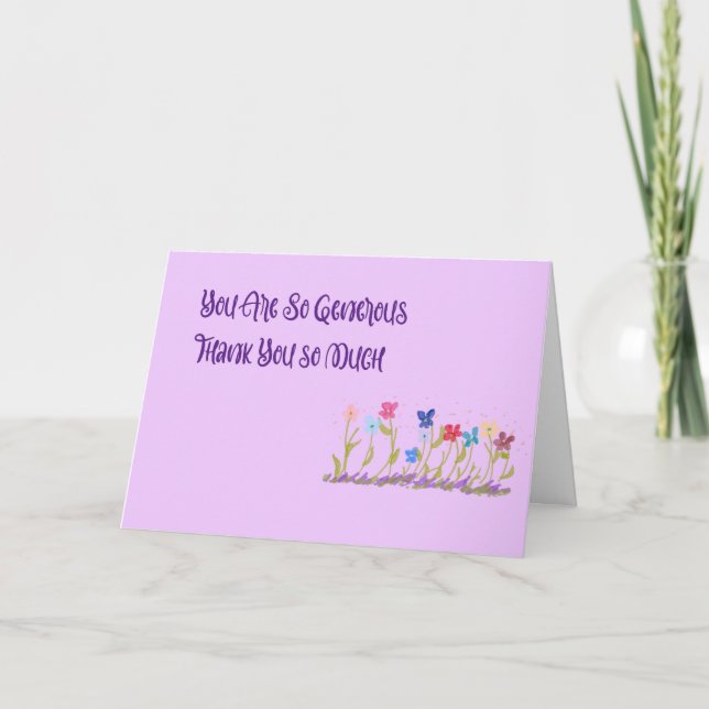 Thank You for Money Gift Card (Front)