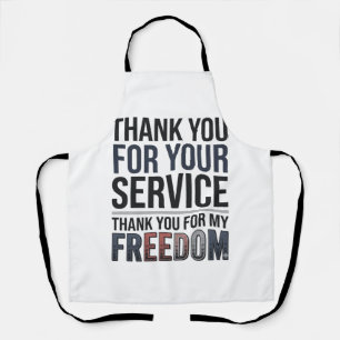 Thank You For My Freedom Patriotic Veteran Shirt_1 Apron