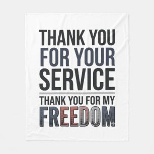 Thank You For My Freedom Patriotic Veteran Shirt_1 Fleece Blanket