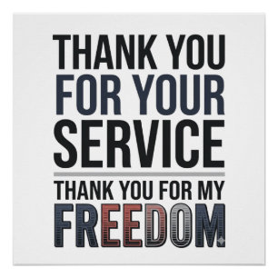 Thank You For My Freedom Patriotic Veteran Shirt_1 Poster