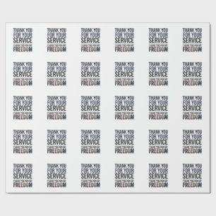 Thank You For My Freedom Patriotic Veteran Shirt_1 Wrapping Paper
