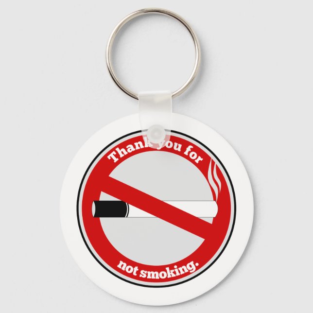 Thank you for not smoking key ring (Front)