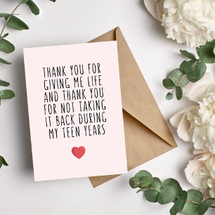 Thank You For Not Taking It Back Mother's Day Holiday Card