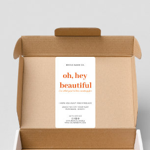 Thank You For Order 70's Orange and Grey Retro